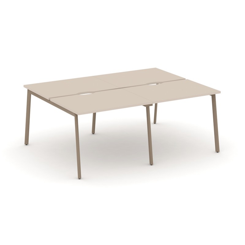 Мебель для персонала ESTETICA ES.D.RS-4.1-VP Раб.станция 4 места с вырезом на плоскоовальной трубе