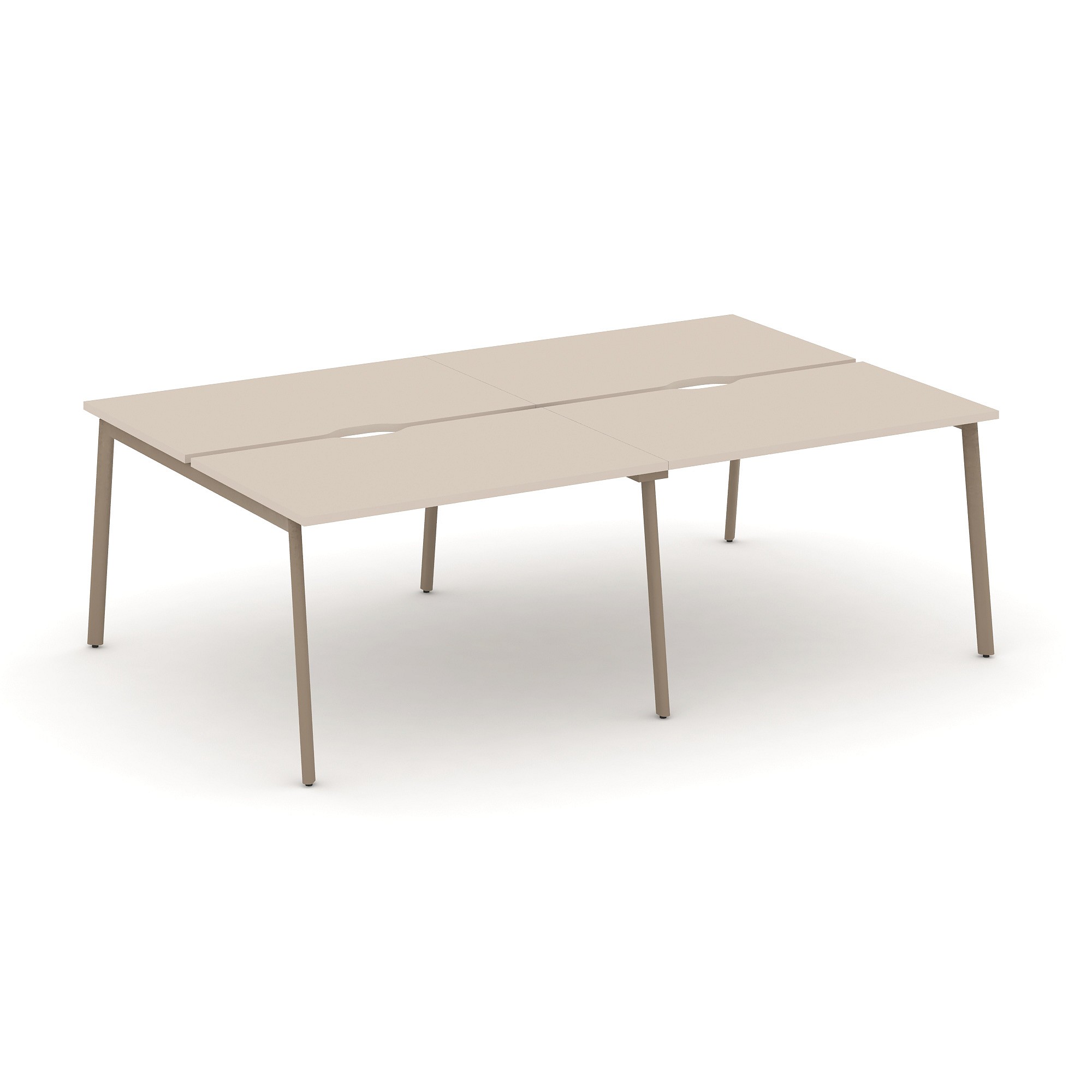 Мебель для персонала ESTETICA ES.D.RS-4.2-VP Раб.станция 4 места с вырезом на плоскоовальной трубе