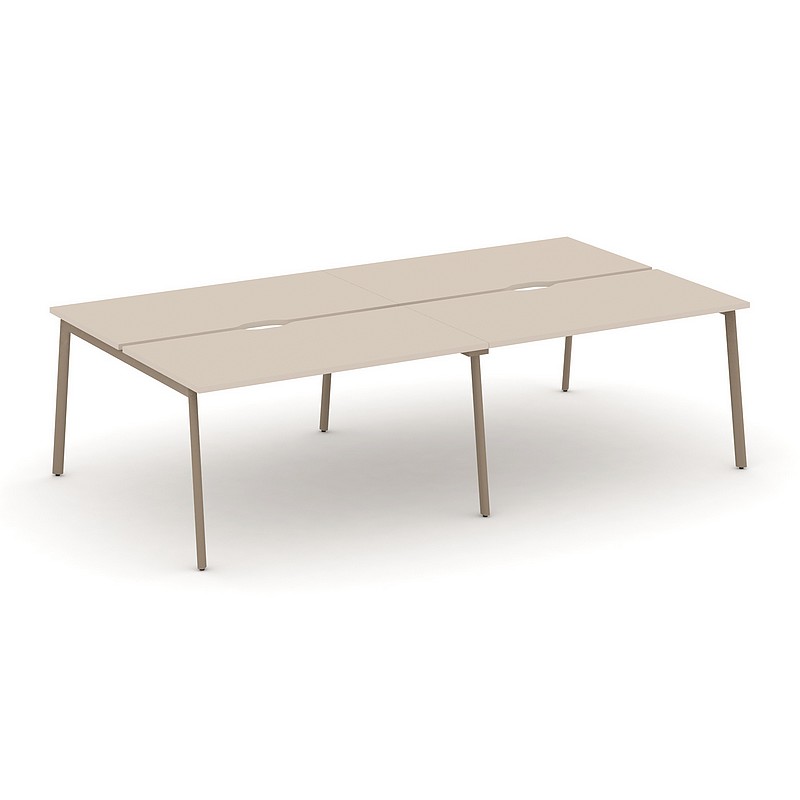 Мебель для персонала ESTETICA ES.D.RS-4.3-VP Раб.станция 4 места с вырезом на плоскоовальной трубе