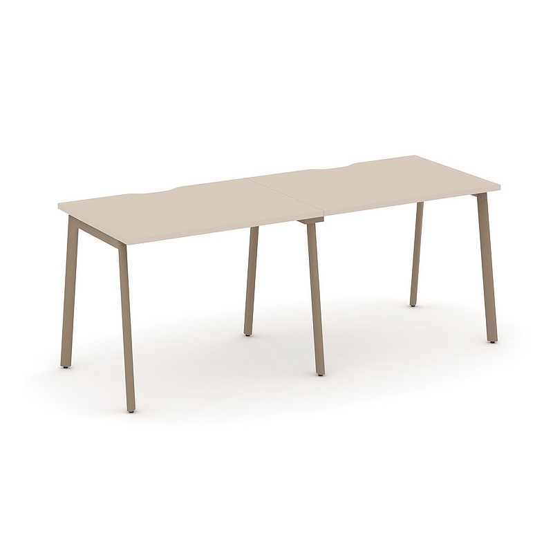 Мебель для персонала ESTETICA ES.RS-2.1-VP Раб.станция 2 места с вырезом на плоскоовальной трубе