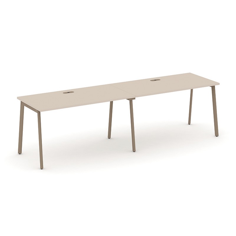 Мебель для персонала ESTETICA ES.RS-2.3-LP Раб.станция 2 места с лючком на плоскоовальной трубе