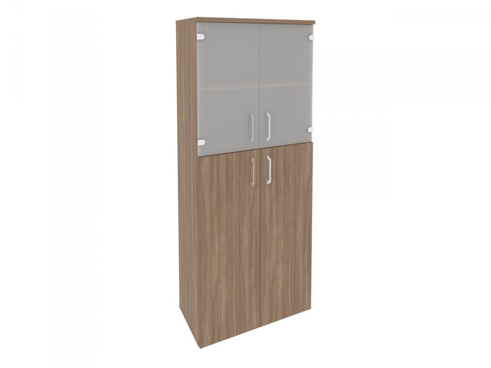 Кабинет руководителя ONIX DIRECT O.ST-1.7 Шкаф высокий широкий (2 фасада ЛДСП + 2 фасада стекло)