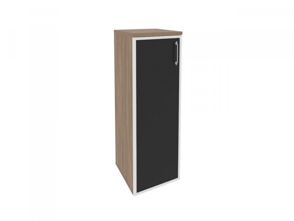 Кабинет руководителя ONIX DIRECT O.SU-2.4R L/R black Шкаф средний узкий (1 средний фасад стекло лакобель в раме)