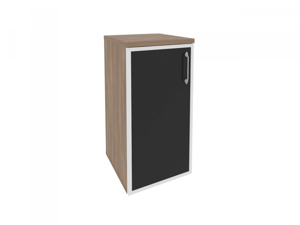 Кабинет руководителя ONIX DIRECT O.SU-3.2R L/R black Шкаф низкий узкий (1 низкий фасад стекло лакобель в раме)