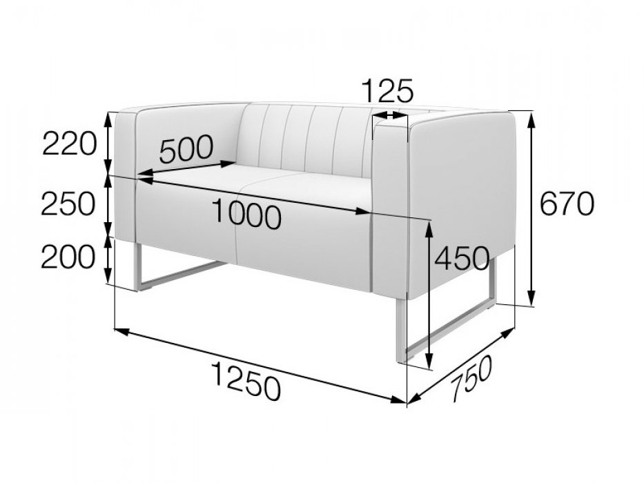 Диван офисный КЕЙС - вид 8